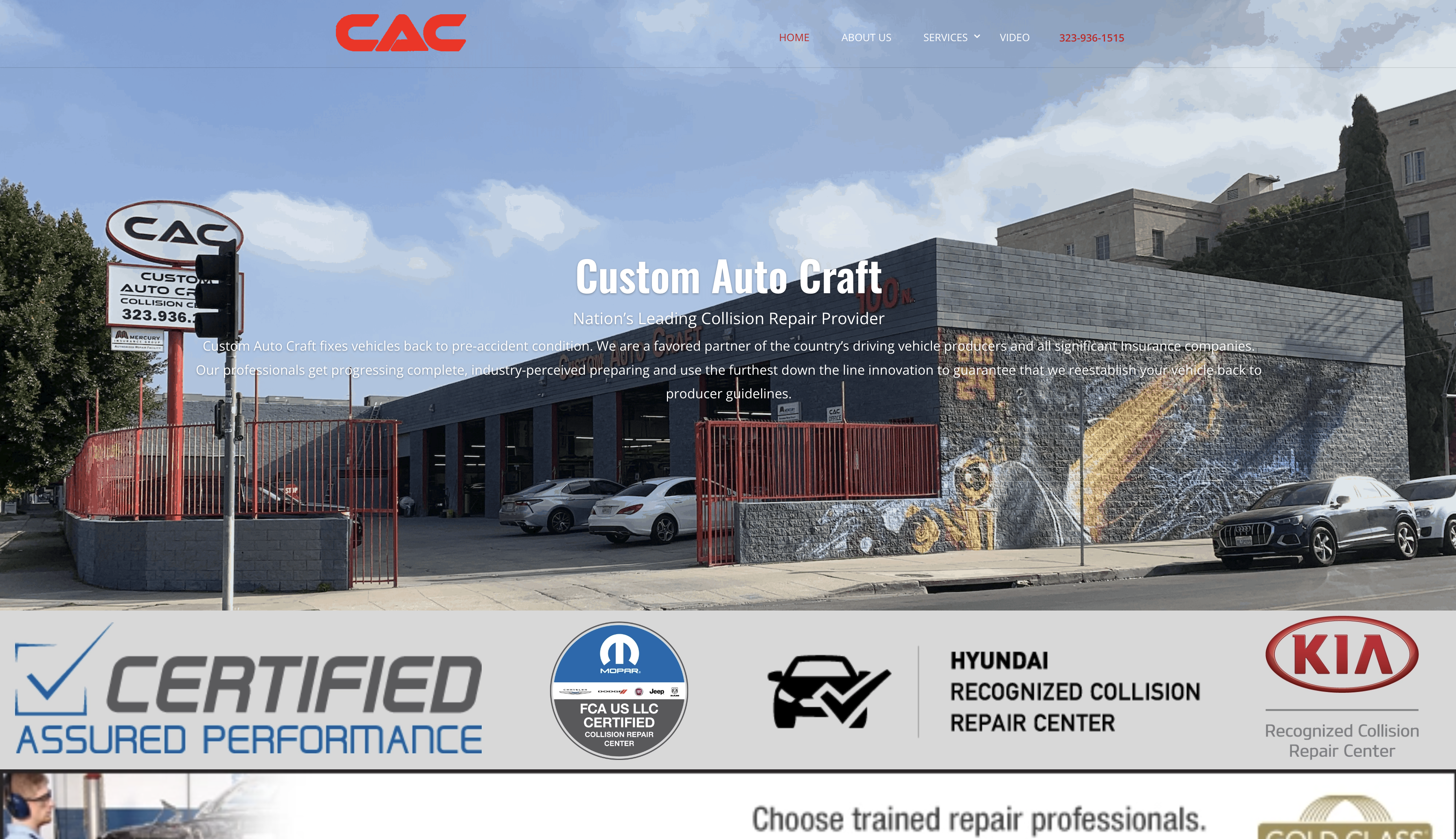 Custom Auto Craft website