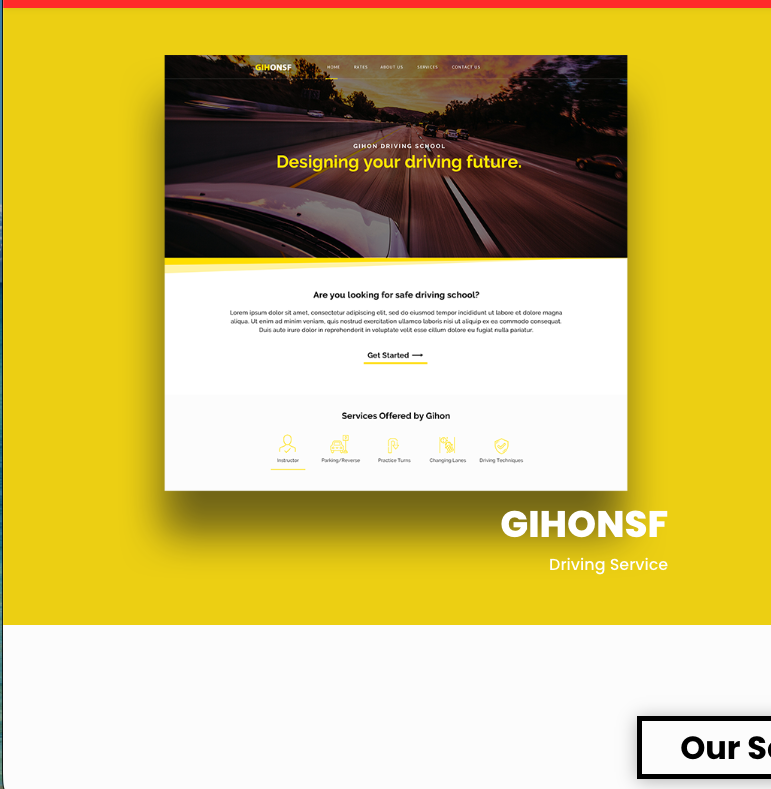 GIHONSF driving school website